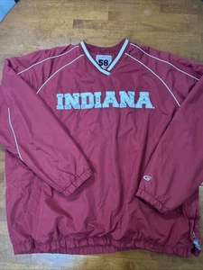 Indiana University IU Pullover Cortavientos Hombre Talla 2XL Rojo Manga Larga - Imagen 1 de 15