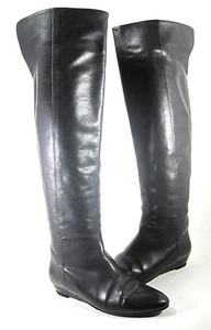LOEFFLER RANDALL WOMENS MATILDE KNEE-HIGH BOOT BLACK LEATHER US SZ 6 MEDIUM (B)M - Picture 1 of 8