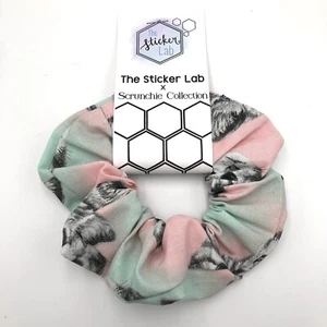Handmade Women's Scrunchies Cat Print Cotton Hair Tie Size Regular - Picture 1 of 3