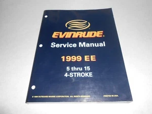 1999 JOHNSON EVINRUDE 5 HP THRU 15 HP 4-STROKE OUTBOARD REPAIR SERVICE MANUAL - Picture 1 of 2