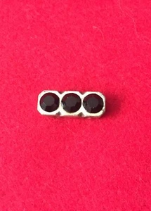 Schmuckstück mit 3 Steinen Modeschmuck Länge 1,8 cm x 2,9 cm x 0,7 cm - Bild 1 von 6