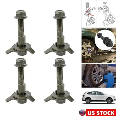4Pcs 16mm Rear Wheel Alignment Cam Bolt Kit for Vehicles Four Wheel Camber Bolts - Image 1 of 4
