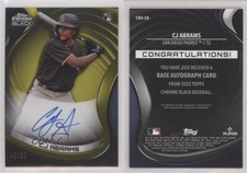 2022 Topps Chrome Black Gold Refractor /50 CJ Abrams #CBA-CA Rookie Auto RC
