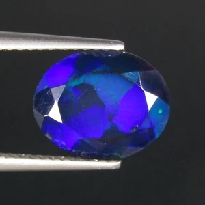 2.05Cts EXCELLENT 3D HARLEQUIN PATTERN NATURAL WELO BLACK OPAL LOOSE GEMSTONE - Picture 1 of 3