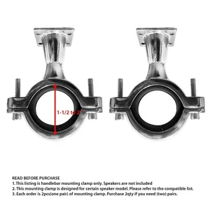 Chrome 1.5 - 2" Roll-cage Bar Engine Bar Mounting Clamp Hardware Replacement - Picture 1 of 1