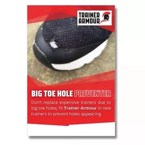 Trainer Armour Big Toe Hole Preventer Self Adhesive Patches Trainer Care White - Picture 1 of 9