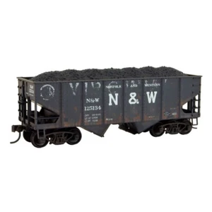 Accurail Twin Bay Open Hopper Weathered N&W Virginian #125134 HO Kit MTL2500001 - Picture 1 of 5