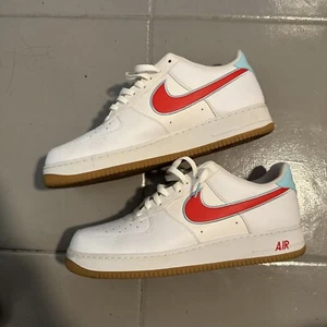 Size 15 - Nike Air Force 1 Low White Chile Red - Picture 1 of 7