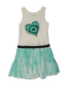 DESIGUAL Girls Sleeveless A-Line Dress 13-14 Years White Colourblock AM04 - Picture 1 of 4
