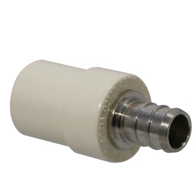 Acoplamiento de transición de CPVC 10 piezas XFITTING 1/2" Pex x 1/2", latón sin plomo Foto 1 de 4