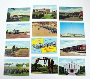 Vintage Sampson Air Force Base Lot 12 Postkarten 1950er Schießstand Truppengruß + - Bild 1 von 12
