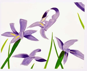 ALEX KATZ 'Purple Irises', 2023 SIGNED Archival Pigment Ink Print Ltd Ed 24"x30" - Picture 1 of 16
