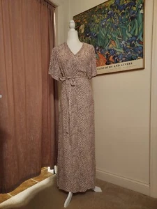 Angel Maternity Wrap Dress Size 2XL, Maxi Wrap Animal Print - Picture 1 of 11