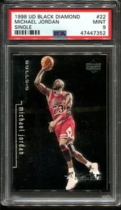 1998 UD Black Diamond #22 Michael Jordan Single PSA 9 HOF Bulls - Picture 1 of 2