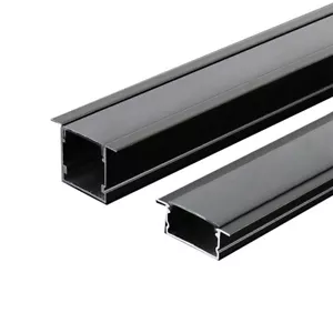 6.6ft/2M Each Aluminum Channel Holder X10 for LED Strip Black Track and Cover - Picture 1 of 39