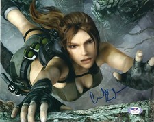 CAMILLA LUDDINGTON voice of LARA CROFT SIGNED 8X10 PHOTO 1 "TOMB RAIDER" PSA DNA