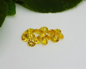 (4mm - 8mm) Round Yellow Sapphire Cubic Zirconia (CZ) AAAAA Excellent Quality - Picture 1 of 1