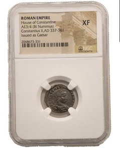 NGC XF Roman AE3/4 of Constantius II AD 337-361 NGC Ancients Bronze EXTRA FINE - Picture 1 of 3