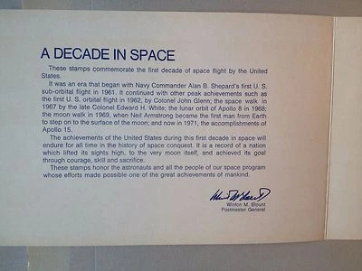 DECADE OF ACHIEVEMENT 8 CENT STAMP FIRST DAY ISSUE 1971 W/MAILER!  FLORIDA ISSUE - Image 1 of 4