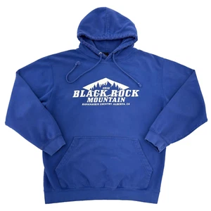 Black Rock Mountain Hoodie Alberta Mens Medium Blue Pullover Sweater Sweatshirt - Picture 1 of 12