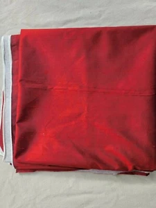 Red Taffeta Upholstery Home Decor Fabric 1-piece 54" W x 1 yd 15" L has Backing - Picture 1 of 7