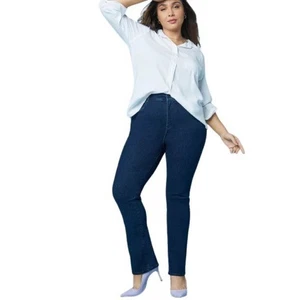 NYDJ Curve 360 Shaper Marilyn Straight Damenjeans Melville Wash Plus 22 Neu - Bild 1 von 2