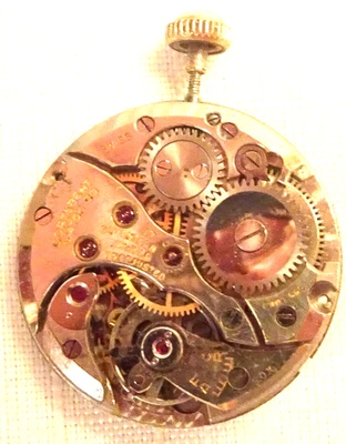 Cortebert Wristwatch Movement 17J Vintage Men's Parts or Repair - Image 1 of 2