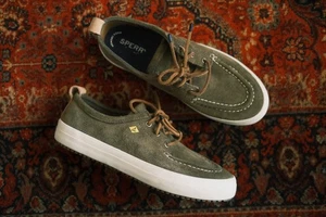 Sperry Damen Crest Lug 3 Ösen grün Wildleder Oxford STS84132 Größe 8 - Bild 1 von 9