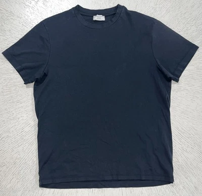 Camiseta Massimo Dutti Para Hombre Pequeña Negra Manga Corta Informal Caminar Elegante Foto 1 de 4