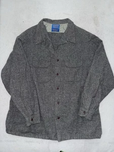 Pendleton Board Shirt Wool Button Down Gray Men’s Size 2XL RARE - Picture 1 of 5