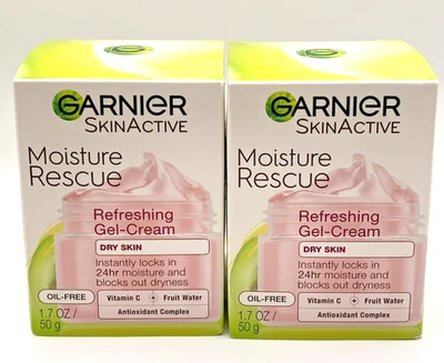 2X Garnier Skinactive Oil Free Moisture Rescue Refreshing Gel-Cream Dry Skin NIB - Image 1 of 4
