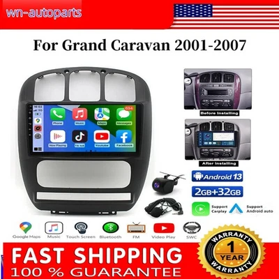 10.1" Android 13 Car Radio GPS Carplay Stereo For Dodge Grand Caravan 2001-2007 - Imagem 1 de 4