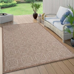 Rugshop Outdoor Rug Transitional Floral Circles Carpet Indoor Outdoor Rugs 8x10 - Picture 1 of 11