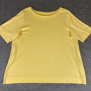 Camiseta Pullover Chicos Ultimate Talla 4 XXL Mujer Top Amarillo Algodón Pima Camiseta - Imagen 1 de 10