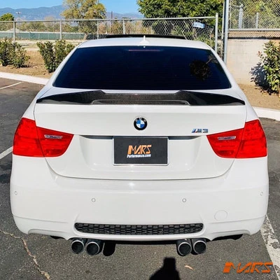 PSM Style Carbon Trunk Lip Spoiler Wing for BMW 3-Series E90 Sedan & M3 BodyKits - image 1 of 4