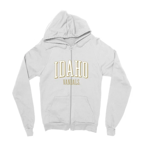 Official NCAA Idaho Vandals Men's / Women's Boyfriend Zip Hoodie Cover