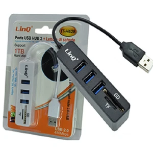 3 Puerto USB 2.0 HUB Multilector de Tarjetas MS SD M2 TF Adaptador USB - Imagen 1 de 1
