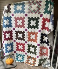 Vintage Handstitched Quilt 92” x 78”- As Is