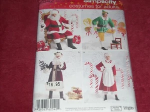 🎅🏻 SIMPLICITY #2542 - ADULT SANTA - MRS. CLAUS - ELF COSTUME PATTERN XS-XLG FF - Picture 1 of 2