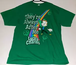 Lucky charms cereal Leprechaun Mascot Mills Always after 2010 Alstyle Tshirt XL - Picture 1 of 16