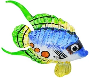 3½"L Angelfish Blown Glass Angel Fish Figurine Animals Miniature Sealife Crystal - Picture 1 of 8