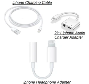 For iPhone iOS 7 8 X 11 12 3.5mm Headphone Jack Audio AUX Splitter Adapter Cable - Picture 1 of 22