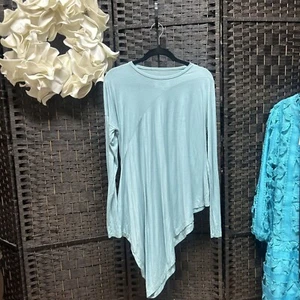 Madison Margiela MM6 Blue Asymmetric Tunic Top Size XS - Picture 1 of 4