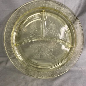 Vintage Yellow Florentine Hazel Atlas Grill Plate - Picture 1 of 6