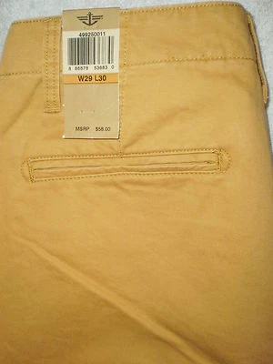 Dockers Off The Clock Khaki Straight Fit D2 Mens Mustard Chino Pants New $58 - Image 1 of 4