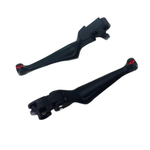 Black Skull ADJUSTABLE Brake Clutch Lever For Harley Road King Dyna Street Glide - Picture 1 of 6