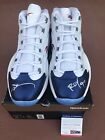 Reebok Question Mid Pearlized Blue Toe 11 - Rookie Allen Iverson Signed Psa/Dna