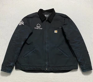Carhartt Duck Detroit Blanket Lined Canvas Jacket 103828 Black Mens Size XL Tall - Picture 1 of 15