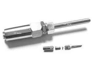 Embout à Sertir Manuel Câble Ø 3 mm Tige Filetée Droite inox A4 - Garde Corps - Bild 1 von 4