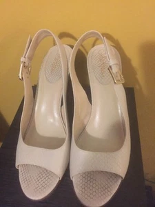 Sandalias para mujer COLE HAAN pitón punta abierta tacones hondos talla 9M Usadas en excelente condición - Imagen 1 de 10